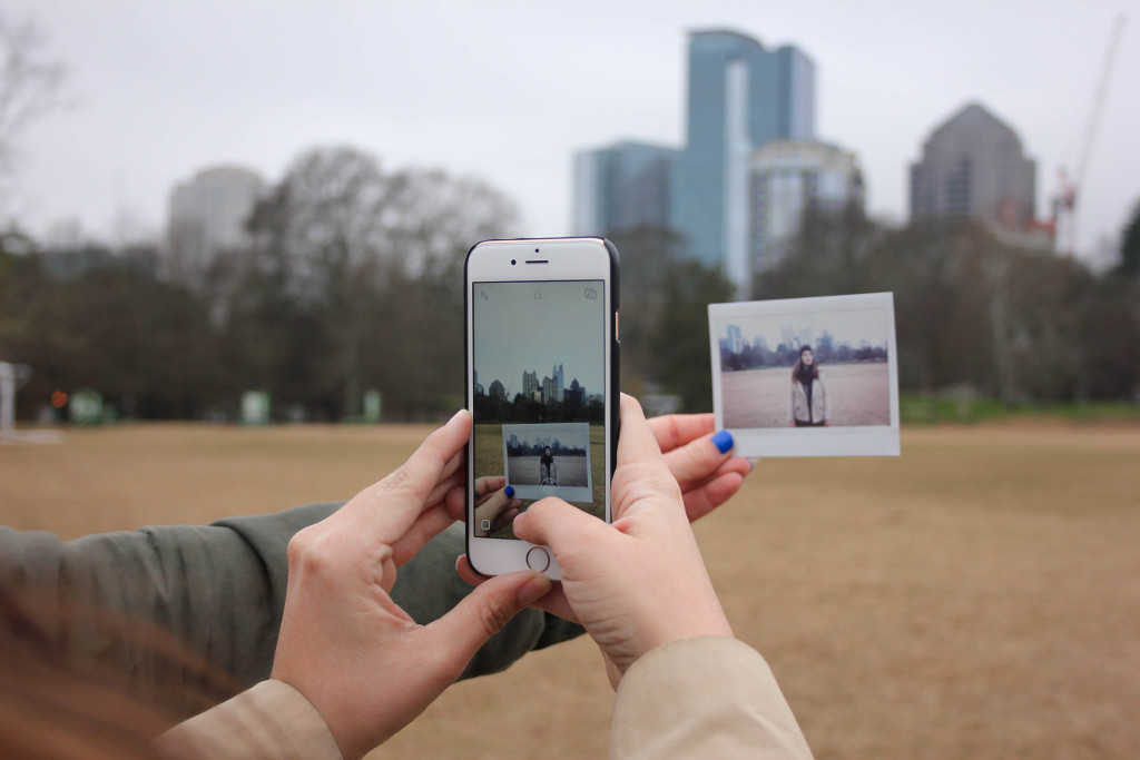 Fotografie eine Fotografie vor gleichem Hintergrund